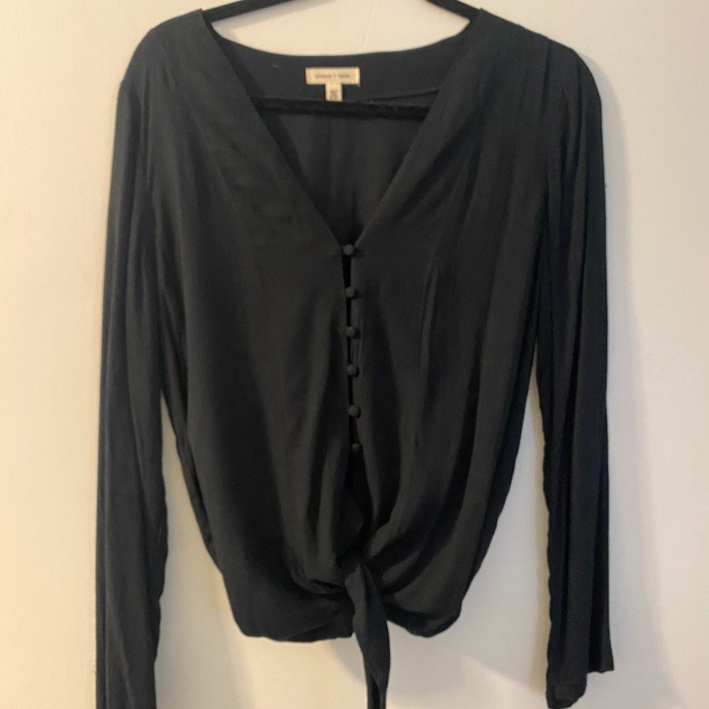 Silence & Noise Black Blouse - Size M